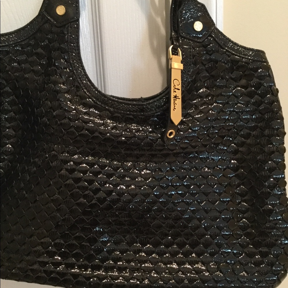 Cole Haan black patent satchel - Picture 2 of 14